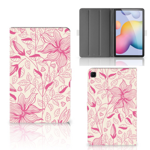 Samsung Galaxy Tab S6 Lite | S6 Lite (2022) Tablet Cover Pink Flowers