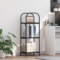 Boekenkast Zwart eiken 40 x 30 x 109 cm Bewerkt hout