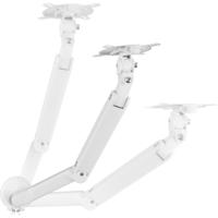 One For All Solid Single white Monitor-tafelbeugel 33 cm (13) - 88,9 cm (35) Wit In hoogte verstelbaar, Kantelbaar en roteerbaar, Zwenkbaar