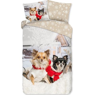 Good Morning Flanellen Kinderdekbedovertrek Chihuahua