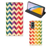 OnePlus Nord 2 5G | Hoesje met Magneet | Zigzag Multi Color