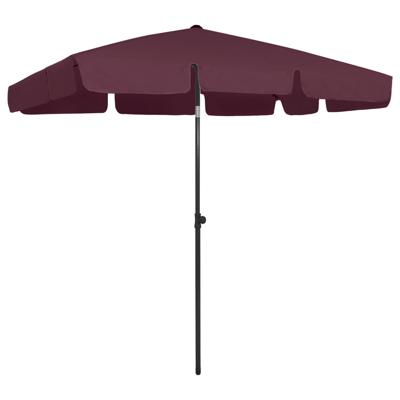VidaXL Strandparasol 200x125 cm bordeauxrood