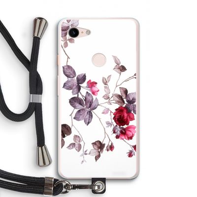Mooie bloemen: Pixel 3 XL Transparant Hoesje met koord
