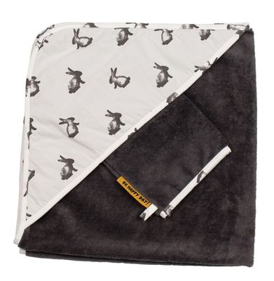 Pericles badcape met washandje Nero 70 cm Pericles badcape met washandje Nero 70 cm