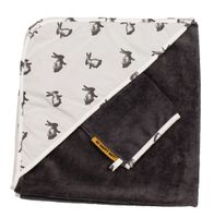 Pericles badcape met washandje Nero 70 cm - thumbnail