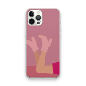 Pink boots: iPhone 12 Pro Max Transparant Hoesje