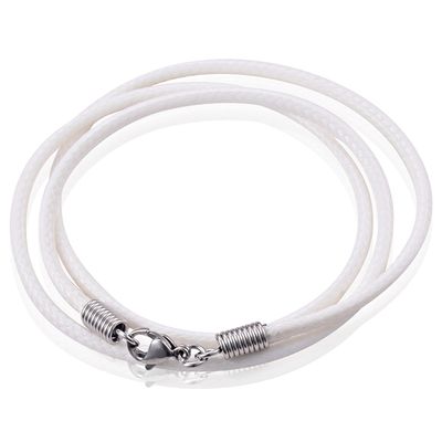 LGT Jewels waxkoord ketting Wit - 2.5mm-65cm