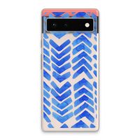 Blauwe pijlen: Google Pixel 6 Transparant Hoesje