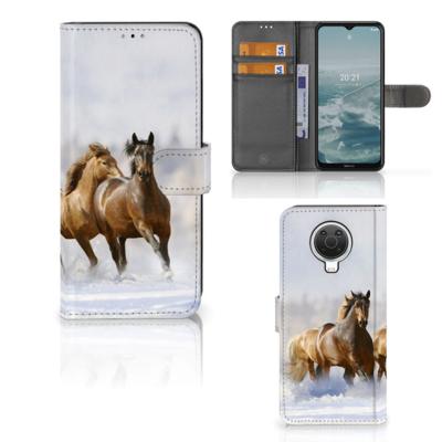 Nokia G10 | G20 | Telefoonhoesje | Met pasjeshouder | Paarden