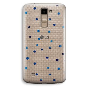 Blauwe stippen: LG K10 (2016) Transparant Hoesje