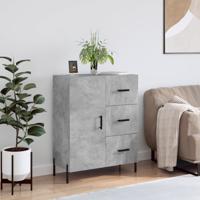 Dressoir 69,5x34x90 cm bewerkt hout betongrijs - thumbnail