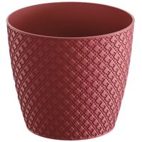 Bloempot/plantenpot van kunststof orient rood D15.7 en H13.8 cm