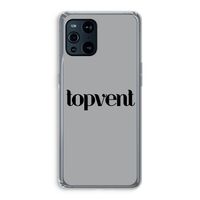 Topvent Grijs Zwart: Oppo Find X3 Pro Transparant Hoesje