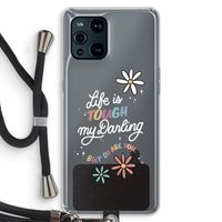 Tough Life: Oppo Find X3 Transparant Hoesje met koord