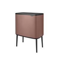 Brabantia Bo Touch Bin Afvalemmer - 11+23 liter - 2 kunststof binnenemmers - satin taupe 234064