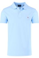 GANT Original Slim Fit Polo shirt Korte mouw lichtblauw