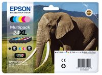 Epson Elephant Multipack 6-colours 24XL Claria Photo HD Ink - thumbnail