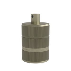 Calex lampholder E27 aluminium 3 rings model matt bronze, cylinder cable clamp, max.250V-60W