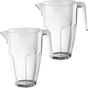 Santex Waterkarraf - 2x - 2,25 liter - onbreekbaar kunststof - schenkkan