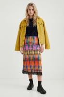 Geruite slim fit midirok - MATERIAL FINISHES - L