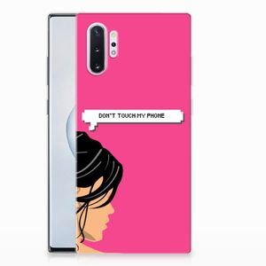 Samsung Galaxy Note 10 Plus Silicone-hoesje Woman Don't Touch My Phone