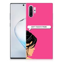 Samsung Galaxy Note 10 Plus Silicone-hoesje Woman Don't Touch My Phone