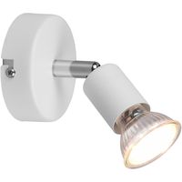 LED Wandspot - Trion Pamo - GU10 Fitting - 1-lichts - Rond - Mat Wit - Aluminium - thumbnail