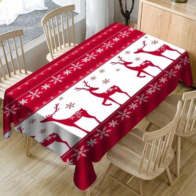Huishoudelijke rechthoekige Tafelkleed Kerst dining koffietafel doek decoratie grootte: 140x180cm (kerst elanden)