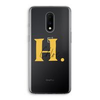 Amber Script: OnePlus 7 Transparant Hoesje