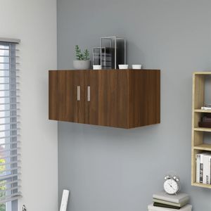 Hangkast 80x39x40 cm bewerkt hout bruineikenkleurig