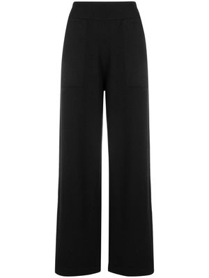 Barrie pantalon évasé en maille - Noir