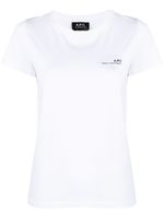 A.P.C. t-shirt à logo imprimé - Blanc