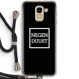 Negenduust black: Samsung Galaxy J6 (2018) Transparant Hoesje met koord