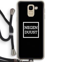 Negenduust black: Samsung Galaxy J6 (2018) Transparant Hoesje met koord