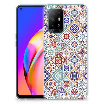 OPPO A94 5G | Reno5 Z | TPU | Siliconen hoesje | Tiles Color OPPO A94 5G | Reno5 Z | TPU | Siliconen hoesje | Tiles Color