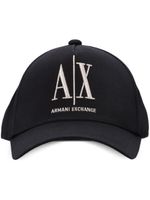 Armani Exchange casquette en coton à logo brodé - Noir