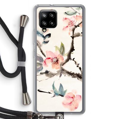 Japanse bloemen: Samsung Galaxy A42 5G Transparant Hoesje met koord