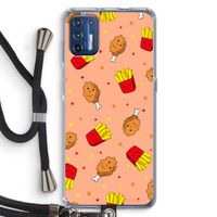Chicken 'n Fries: Motorola Moto G9 Plus Transparant Hoesje met koord