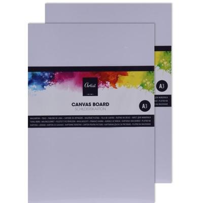 Artist en Co - 2x - A3 formaat schildersdoek / schilderskarton - wit - canvas - 40 x 30 cm