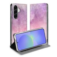 Bookcase Hoesje Samsung Galaxy A37 Pink Purple Paint