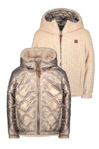 Like Flo Meisjes winterjas reversibel met capuchon - Aimee - Mud