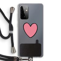 Hartje: Samsung Galaxy A72 5G Transparant Hoesje met koord