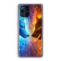 Fire & Ice: Oppo Find X3 Transparant Hoesje
