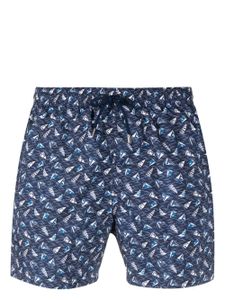 Canali short de bain à imprimé Sailing-Boats - Bleu