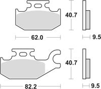 TRW remblokken "mcb 724" brake pad mcb 724 organic standard