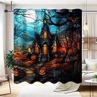 Halloween decor gordijntapijt voor woonkamer slaapkamer, muur scheidingswand gordijn ophangtule/oogje voor deuropening, keukengordijnen voor kamerscheider Lightinthebox