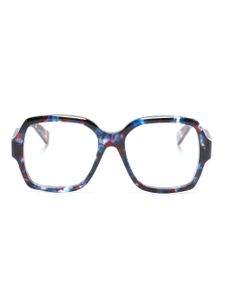 Chloé Eyewear logo-lettering square-frame glasses - Bleu