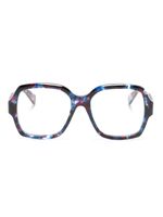 Chloé Eyewear logo-lettering square-frame glasses - Bleu