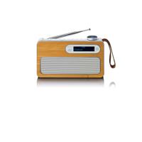 LENCO PDR-040EF - Draagbare DAB+/FM radio met oplaadbare batterij en Bluetooth® - Bamboe