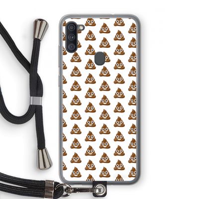 Poop emoji: Samsung Galaxy A11 Transparant Hoesje met koord